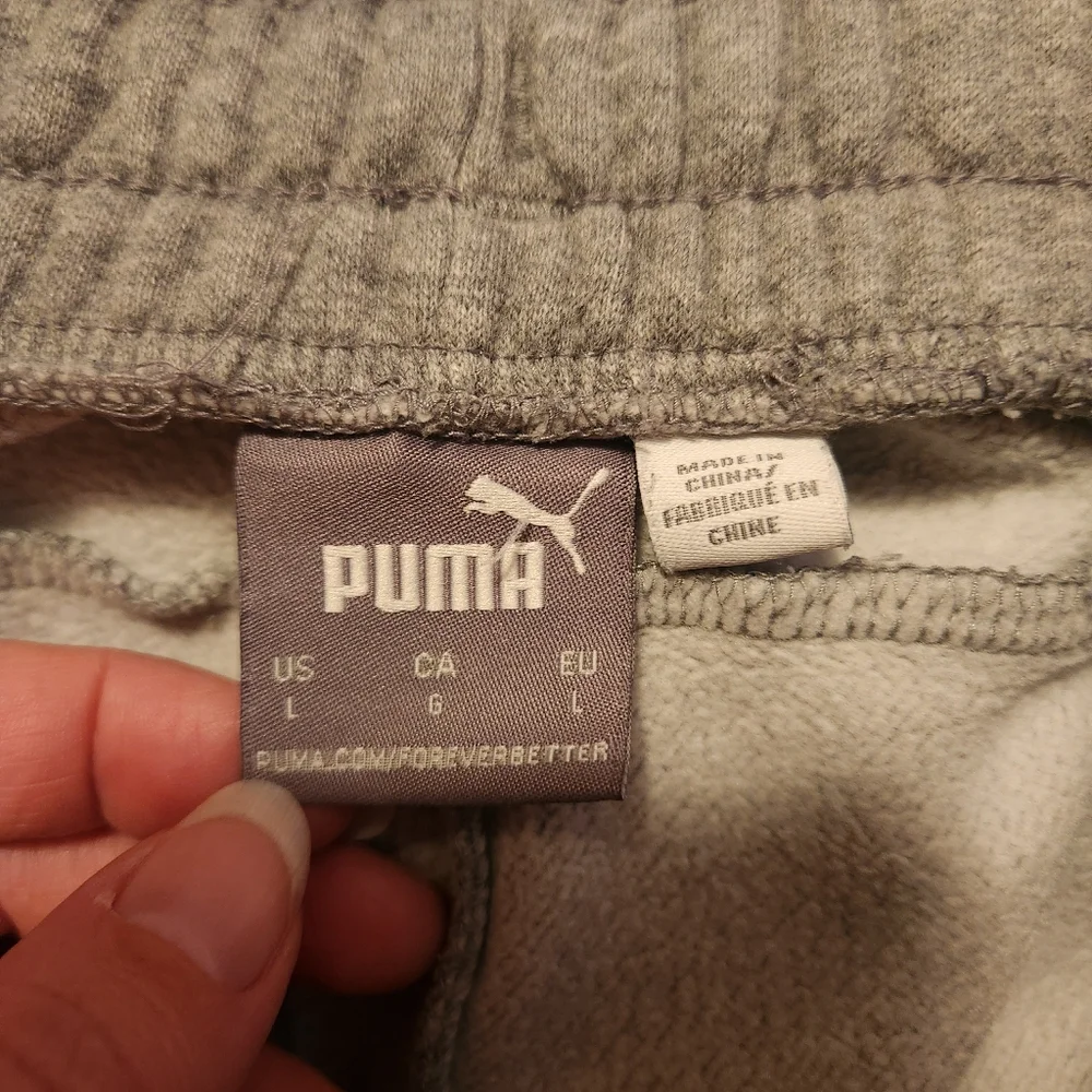 PUMA Essentials Mens Big Logo Gray Sweatpants Size L - Picture 4 of 5